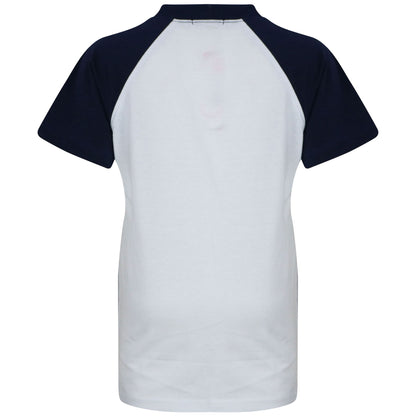 Kids Raglan Style T Shirt Contrast Colour Short Sleeve Top Girls Boys Age 5-13 Y