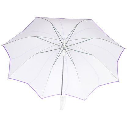 A2Z Wedding Umbrella 46" Auto Open Dome Dual Flower Piping Bride Groom Brolly