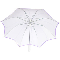 A2Z Wedding Umbrella 46" Auto Open Dome Dual Flower Piping Bride Groom Brolly