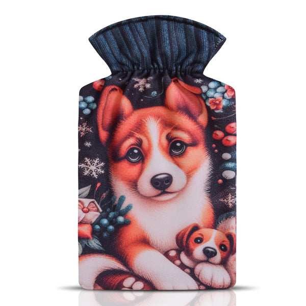 A2Z Hot Water Bottles Dog 2 Liter Cosy Fleece Cover Pain Relief Heat Therapy