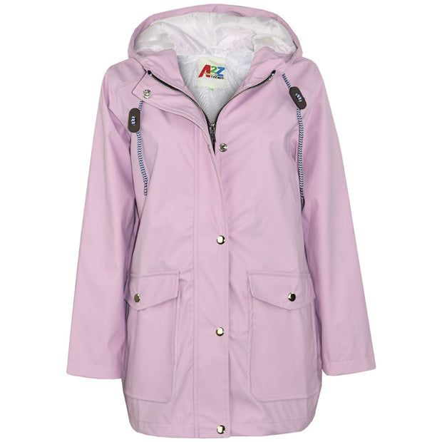 PU Raincoat Jacket Windbreaker Waterproof Parka Hooded Girls Boys Age 5-13 Years