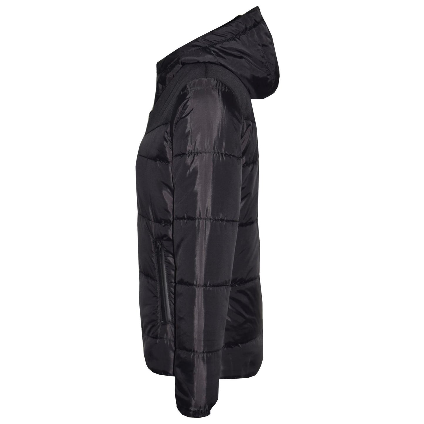 Kids Jacket Girls Boys Padded Black Puffer Hooded Zipped Coat Warm Thick Coats