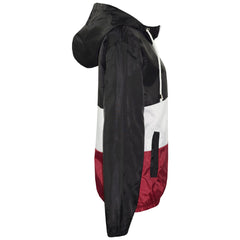 Kids Girls Boys Windbreaker Contrast Panel Jackets Hooded Raincoat Rain Mac 5-13