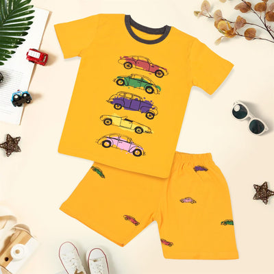 A2Z 4 Kids Unisex Girls Boys Cars Print Pyjamas Children PJs 2 Piece Set Lounge Suit for Children Top & Shorts Pyjamas Sleepwear Loungewear Dress Up Outfit Set Gifts for Girls & Boys Age 5-13 years - A2Z 4 Kids