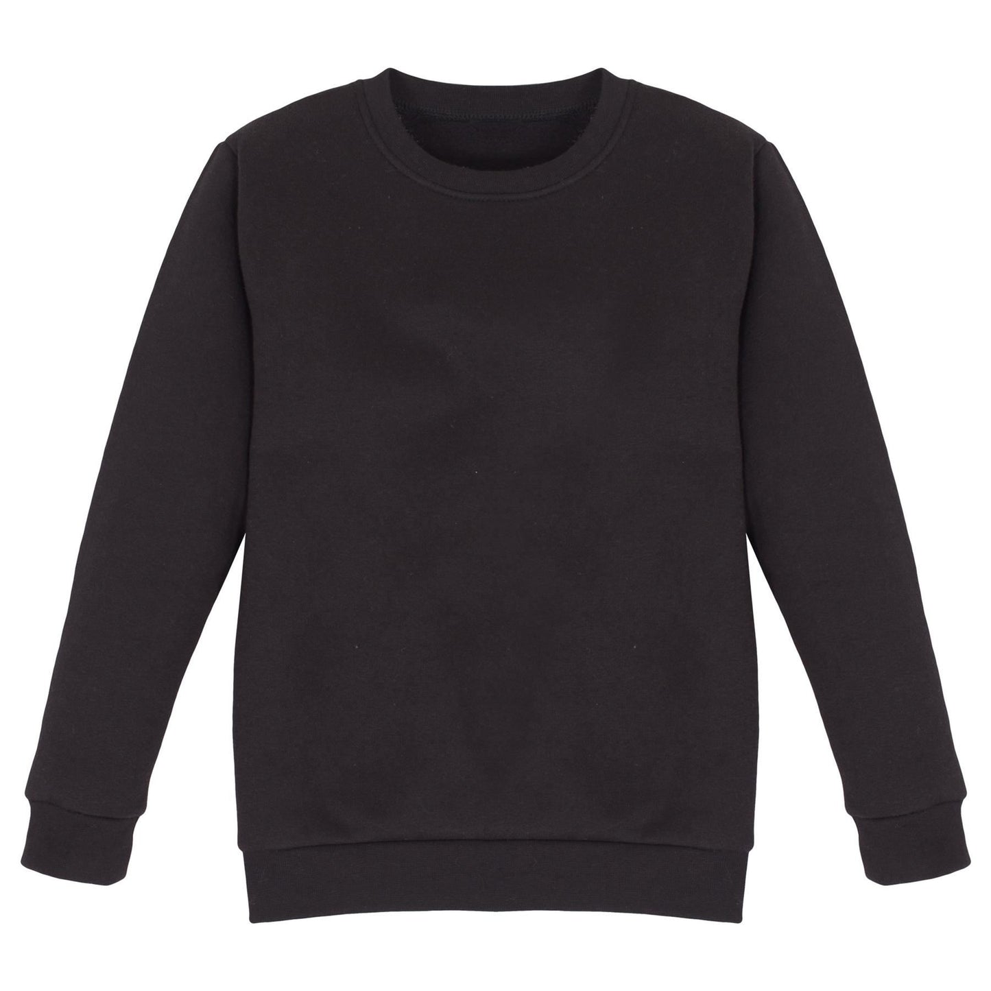Kids Girls Boys Sweatshirt  Plain Crew Round Neck Uniform  Age 2-13 Years