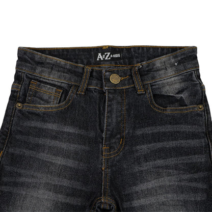 Kids Boys Stretchy Jeans Knee Ripped Denim Skinny Bikers Pants Slim Trouser 5-13