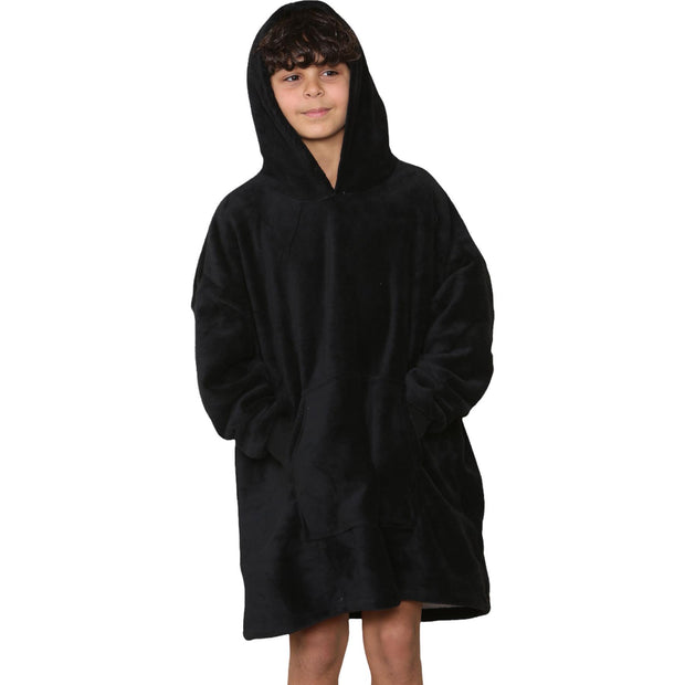 Kids Girls Boys Ultra Soft Oversized Hoodie Snuggle Plush Sherpa Fleece Lining