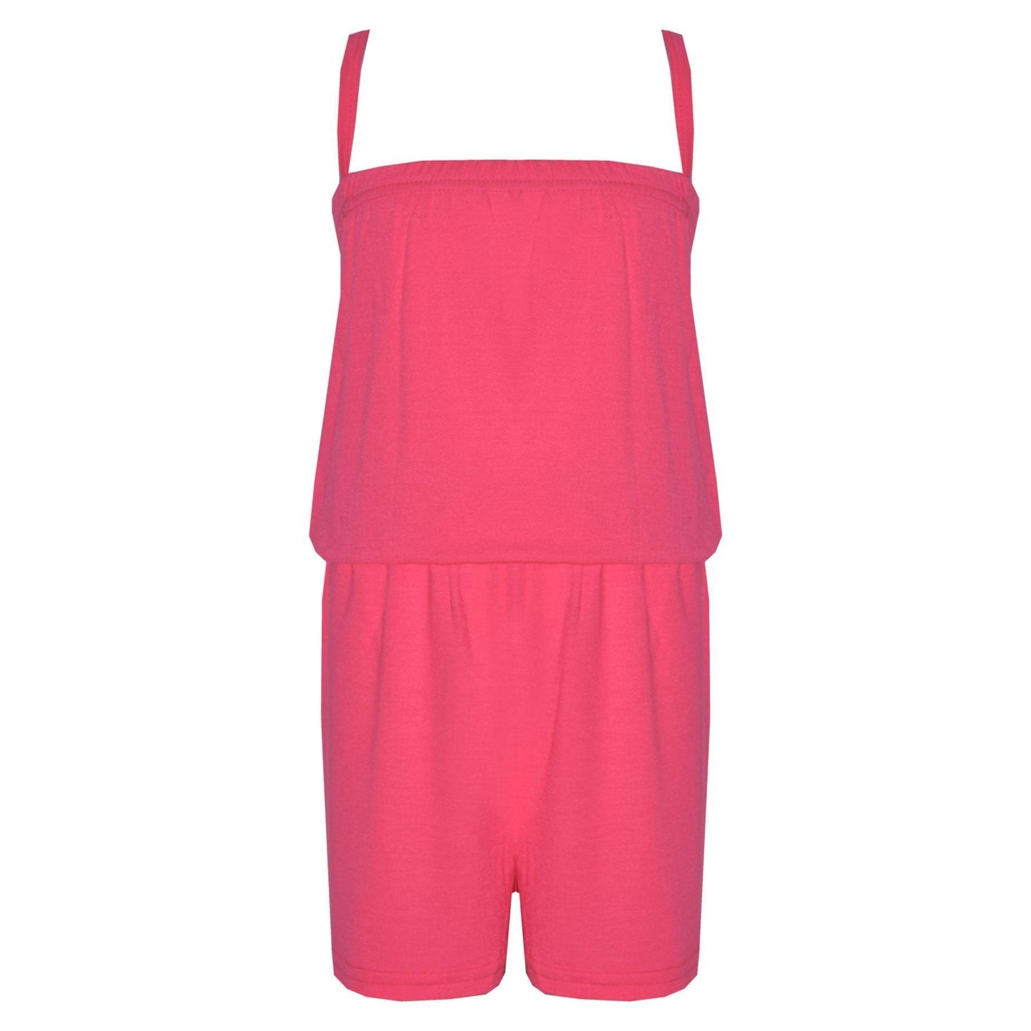 Kids Girls Plain Color Playsuit Trendy Summer All In One Jumpsuit New Age 5-13 Y