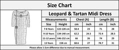 Kids Girls Leopard & Tartan Print Midi Dress Legging Top Bottom Age 5-13 Years