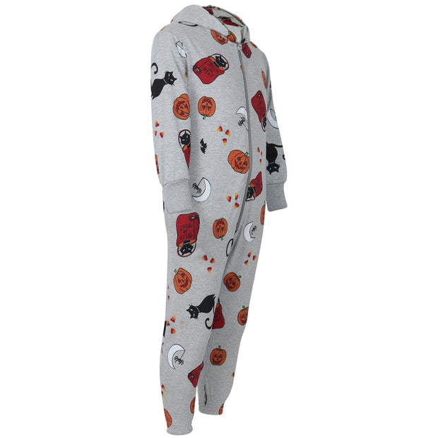 Kids Unisex Onesie Girls Boys Skull & Cross Bone Print Onesies All In One Jumpsuit PJ's New Age 5-13 Years - A2Z 4 Kids