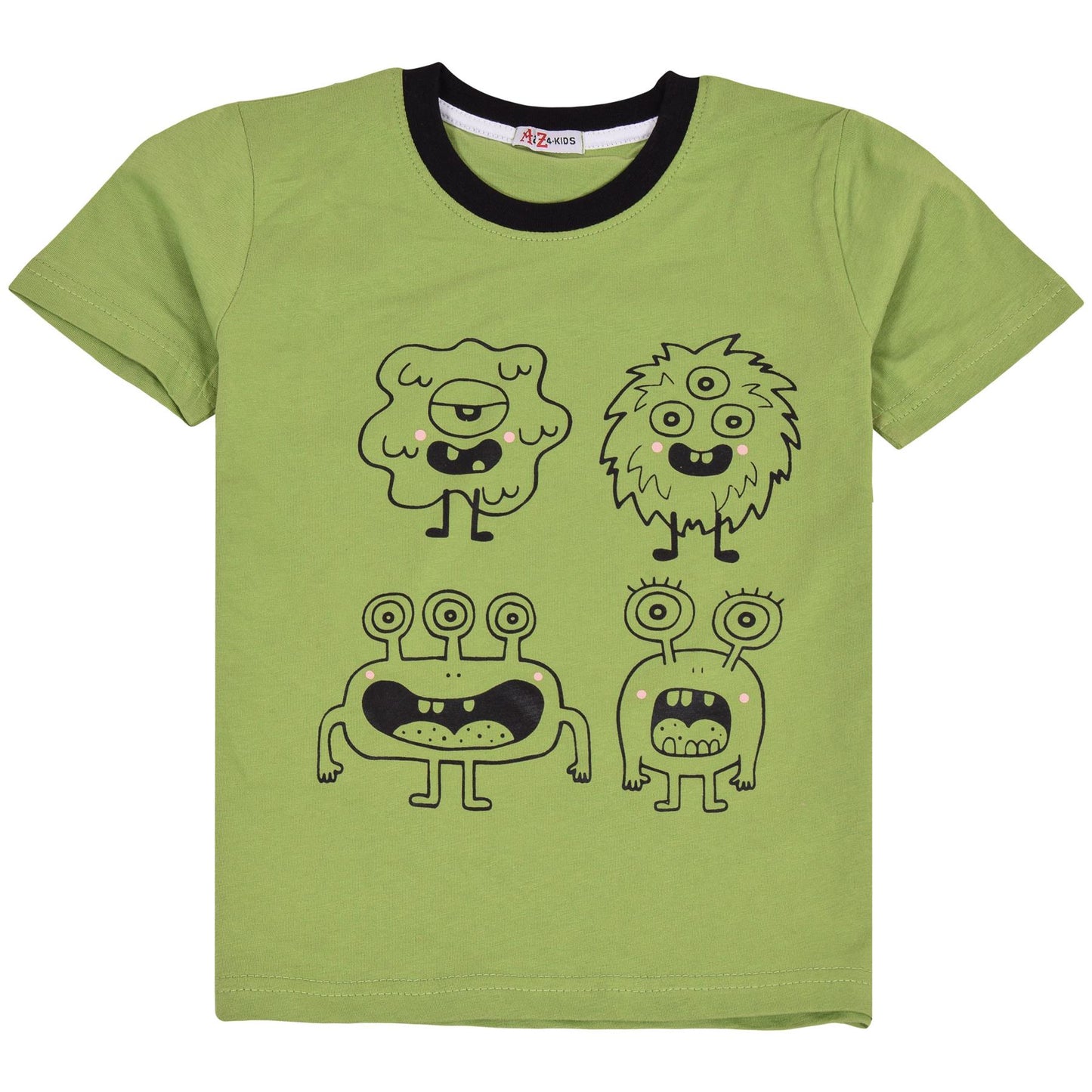 Kids Girls Boys Monster Pyjamas PJs 2 Piece Cotton Set Lounge Suit Age 5-13 Year