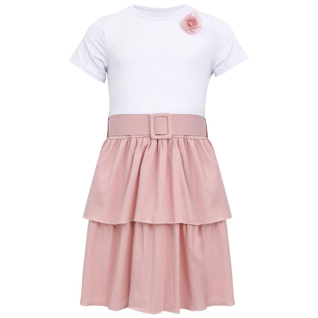 Kids Girls Summer Dress Casual Ruffle Party Dress Age 2-14