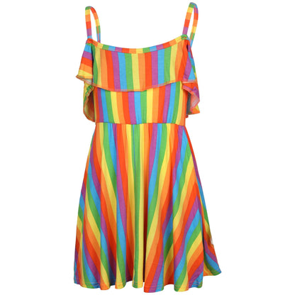 Girls Rainbow Clothing Crop Tops Skirts Dresses Jumpsuits Leggings Party Wear