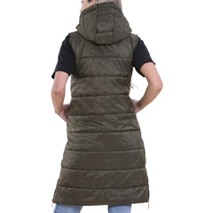 Ladies Oversized Gilet Long Line Style Jacket Long Sleeveless Fashion Women Coat
