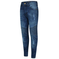 Kids Boys Stretchy Jeans Ripped Drape Panel Denim Pants Trousers New Age 5-13 Yr