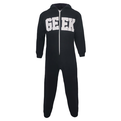 Kids Girls Boy Unisex Geek Print Fleece A2Z Onesie One Piece All In One Jumpsuit