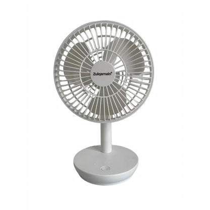 6 Inch White USB Desk Portable Cooling Fan with 4 Speeds LED Indicator Table Fan