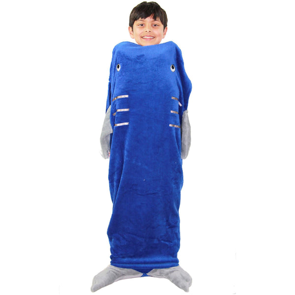 Kids Blanket Shark Soft Fleece Blankets Sleeping Bag Fancy Dresses One Size