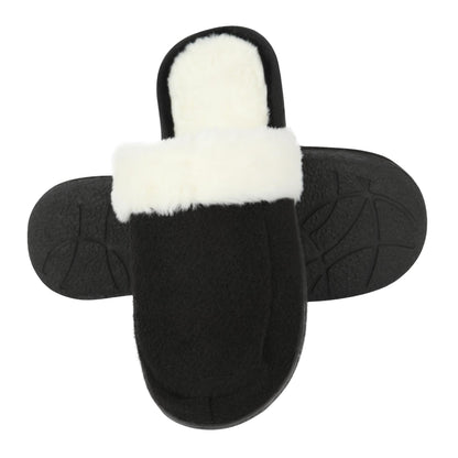 A2Z Womens Soft Slip On Slippers with Faux Fur Indoor House Shoes Non Slip Sole