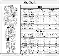Kids Lounge Suit Girls Camouflage Splash Print Jogging Suit Tracksuit 7-13 Years
