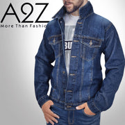 A2Z Mens Jacket Fashion Denim Jacket Jeans Long Sleeves Coat for Mens S To 3XL