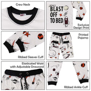 Kids Girls Blast Off To Bed Print Pyjamas Set - A2Z 4 Kids