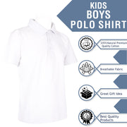 Kids Boys T Shirts Plain Polo Summer Fashion Soft Feel Tank Top & Tees 3-13 Year - A2Z 4 Kids