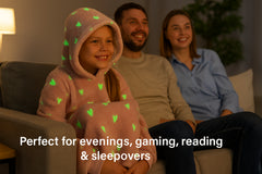 A2Z 4 Kids Girls Boys Blanket Glow in The Dark Heart Oversized Wearable Hoodie