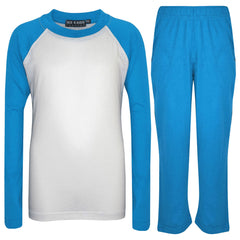 A2Z 4 Kids Girls Boys PJs Plain Color Stylish Color Contrast Pyjamas Sleepwear
