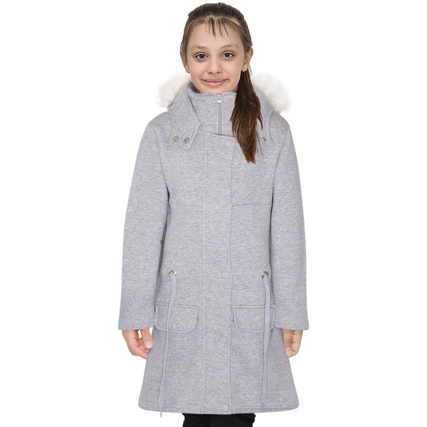 Kids Girls Hooded Camo Parka Jacket Faux Fur Coat New Fashion Age 5-13 Years
