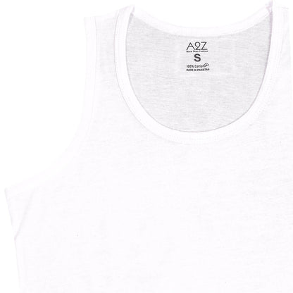 A2Z Mens Underwear Vest Soft 100% Combed Cotton White Sleeveless Fashion Undershirt Vest For Mens