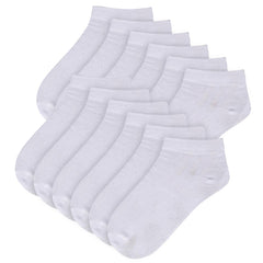 Kids 6 Pack Girls Boys Plain Trainer No Show Socks Cotton School Low Cut Socks