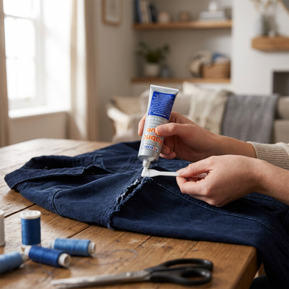 A2Z Quick Strong Fabric Glue 54g With Spreader For Clothing Repairs