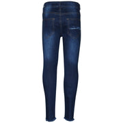 Kids Girls Stretchy Ripped Jeans Denim Skinny Fashion Frayed Pant Jegging 3-13 Y