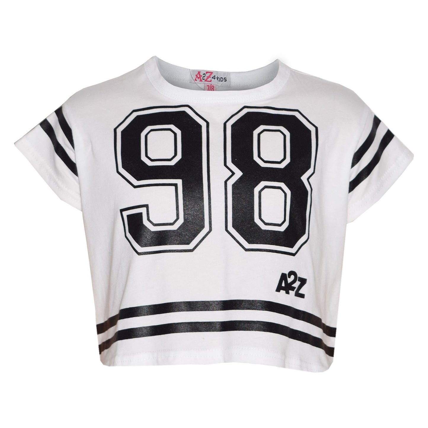 A2Z4Kids Girls Top Kids 98 Print Stylish Fashion T Shirt Crop Top New Age 5-13Yr
