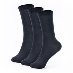 Kids Girls Plain Knee High Socks Pack of 3 Comfortable School Cotton Socks