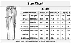 Kids Boys Stretchy Jeans Knee Ripped Denim Skinny Bikers Pants Slim Trouser 5-13