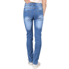 Kids Girls Denim Stars Ripped Jeans Comfort Stretchy Skinny Fashion Pants