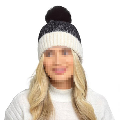 A2Z Ladies Hat Twist Yarn Brushed Ribbed Pom Pom Beanie Winter Warm Cozy Hats