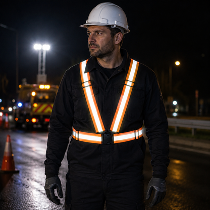 A2Z Adjustable Reflective Safety Belt High Visibility Elastic Harness Vest