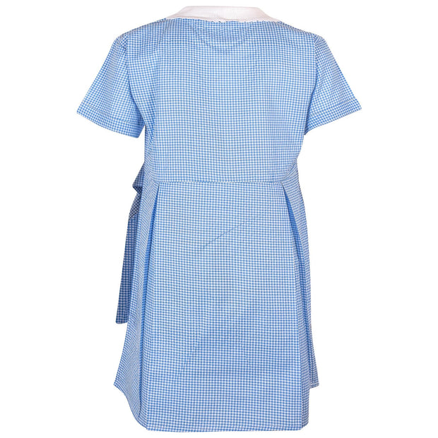 Girls 2 Pack Gingham School Dress Check Belted Dresses With Matching Scrunchies - A2Z 4 Kids