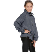 A2Z 4 Kids Windbreaker Shower Proof Windproof Grey Jacket Stylish Lightweight Casual Coat Girls Cagoule Rain Mac Raincoats Age 5-13 Years - A2Z 4 Kids