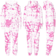 A2Z Onesie One Piece Kids Pyjamas Sleepsuit Pink Tie Dye Printed Girls Outfit