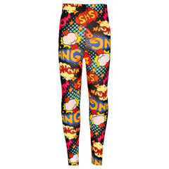 Kids Girls Wow Bang Boom Hooded Crop Top T Shirt Legging Lounge Wear Set 7-13 Yr