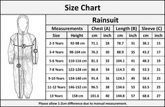 Girls Boys Raincoat Kids Puddle Suit All in One Waterproof Hooded Rainsuit