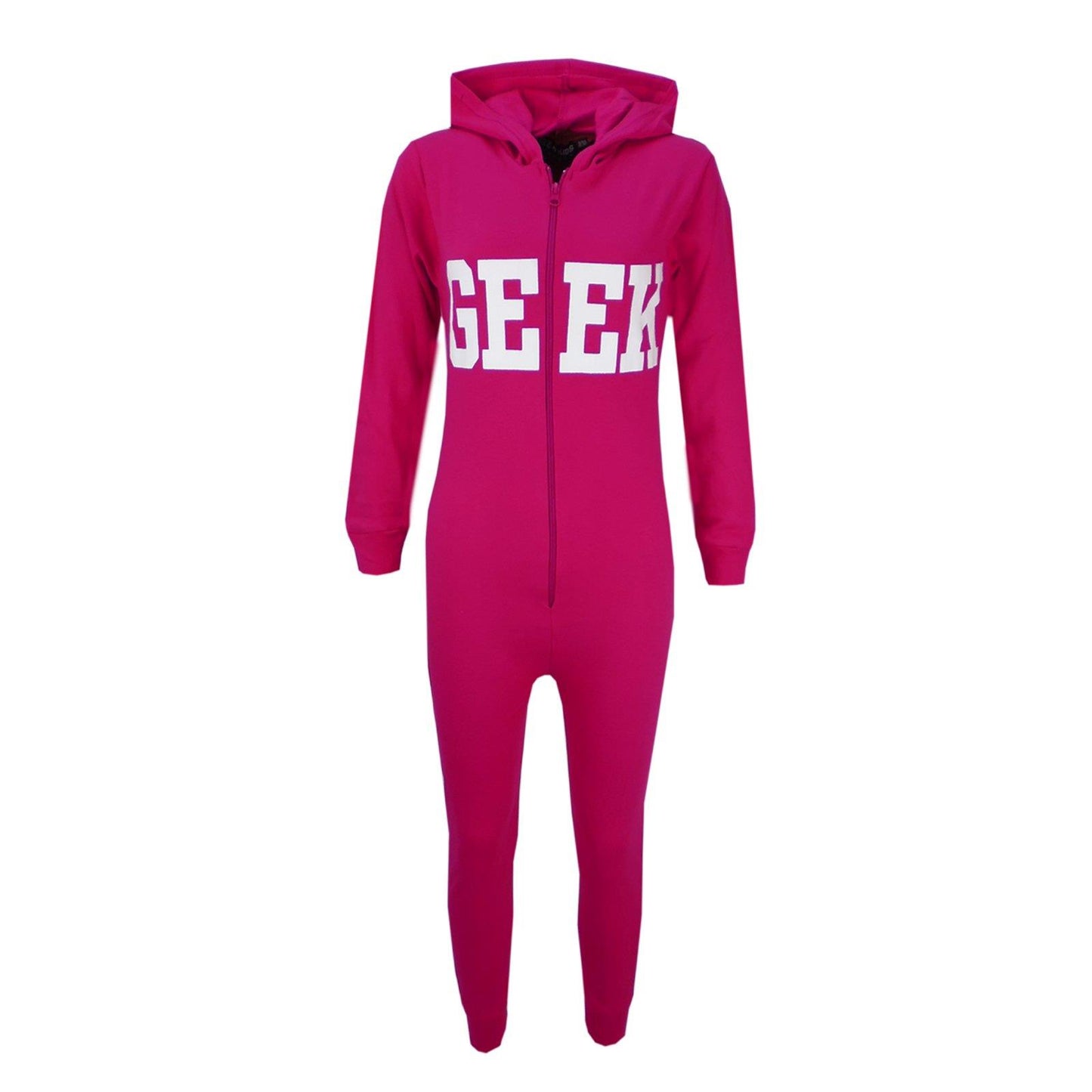 Kids Girls Boys GEEK Print A2Z Onesie One Piece Summer Jumpsuit PJ's 7-13 Years