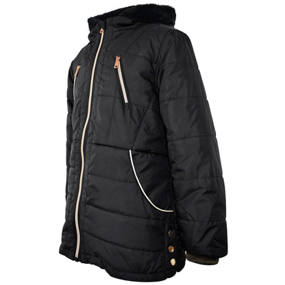 Kids Girls Longline Fashion Padded Casual School Jacket Bubble Coat 5-13 Years