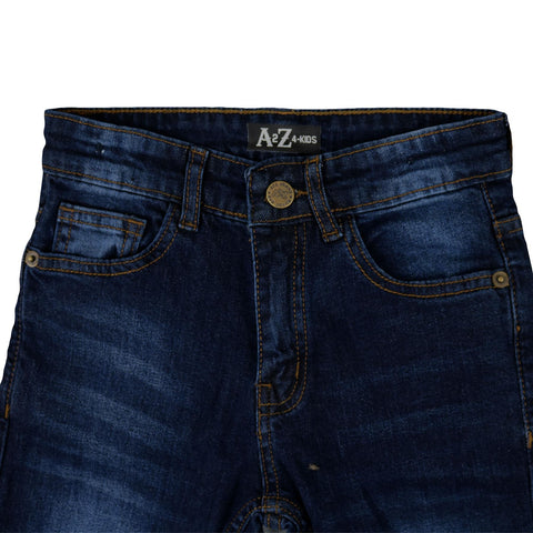 Kids Boys Stretchy Jeans Knee Ripped Denim Skinny Bikers Pants Slim Trouser 5-13