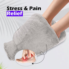 A2Z Hot Water Bottle 2 Lit Soft Plush Cover Feet Warmer Relaxation Heat Therapy