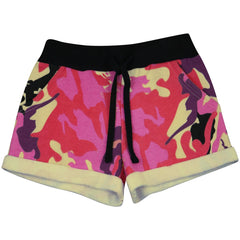 Kids Girls Shorts Fleece Camouflage Tartan Dance Gym Summer Hot Short Pants 5-13